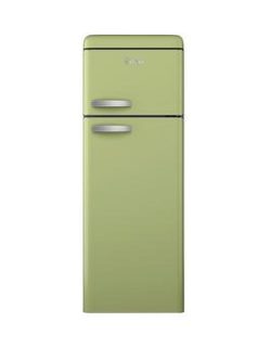 Swan Sr11010G 55Cm Retro Top Mount Fridge Freezer - Green